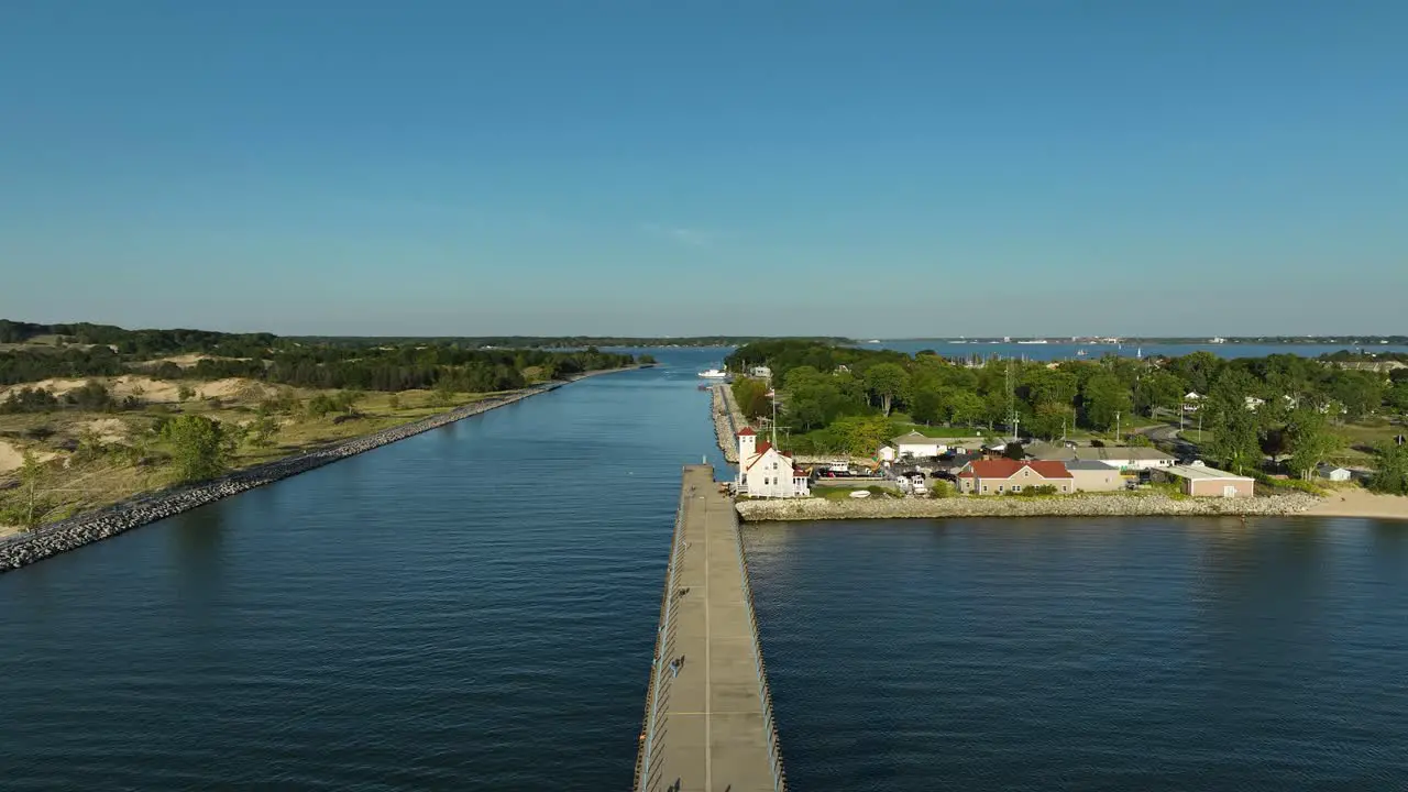 Facing east toward Muskegon Lake in Autumn