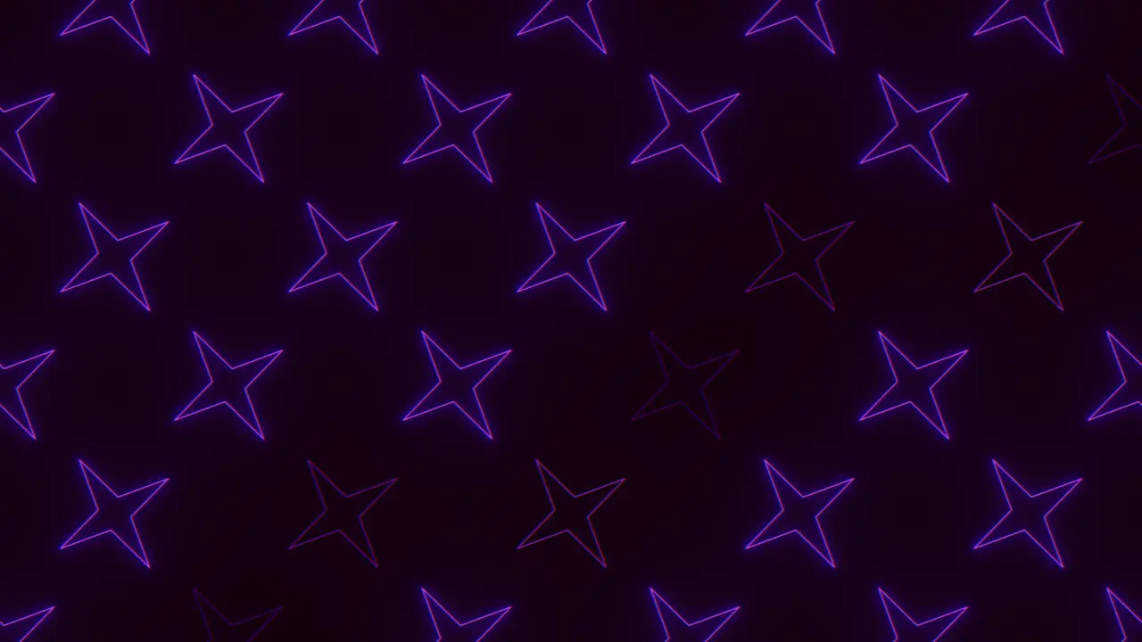 Glowing purple star pattern on black background