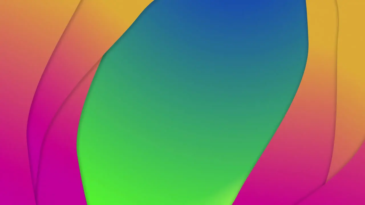 Animation of pink shapes on colorful background