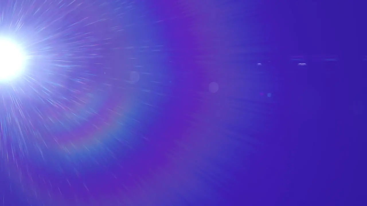 Animation of light spots on blue background