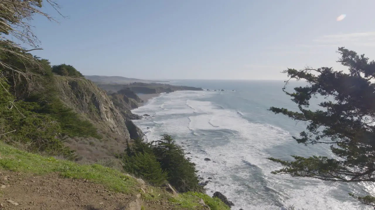 hillside ocean view of the Pacific on the west coast of California Big Sur California