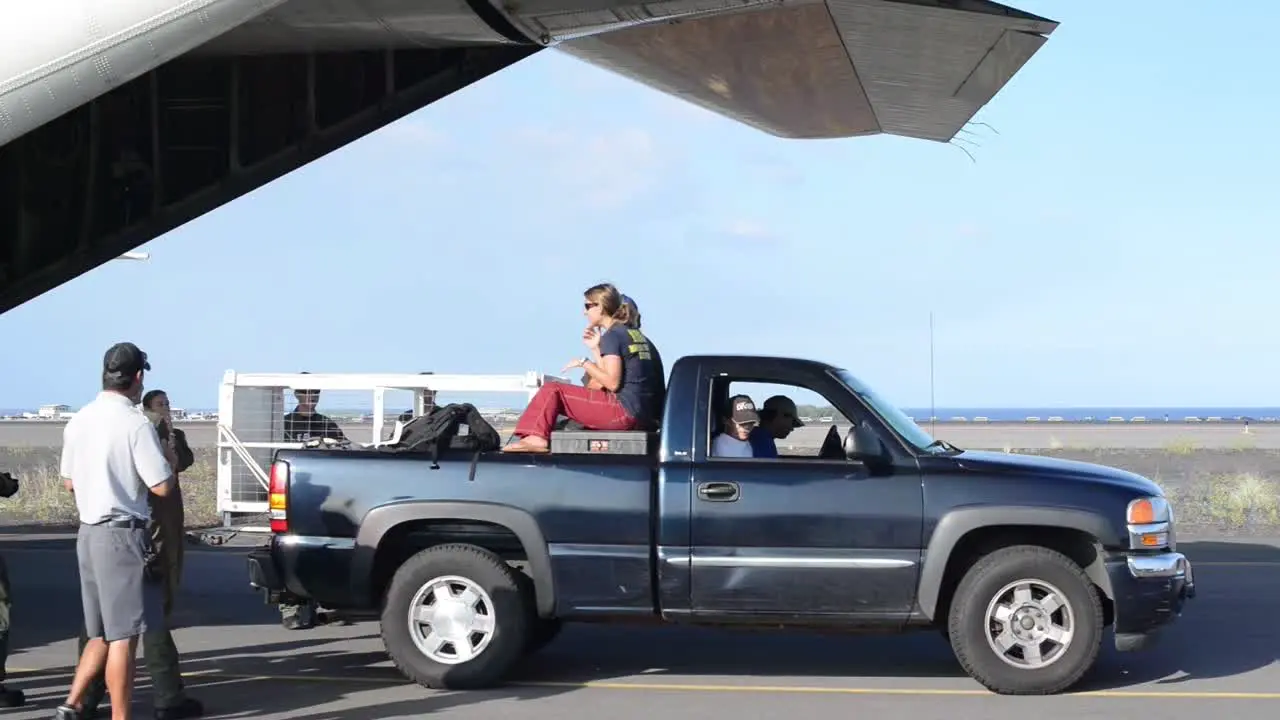 Personnel From Noaa And The Coast Guard Transport An Injured Monk Seal