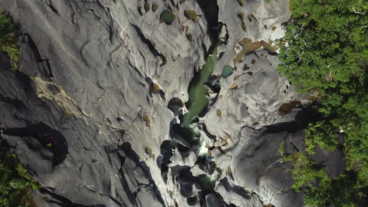 aerial view of Moon Valley or Vale da Lua in Chapada dos Veadeiros Brazil