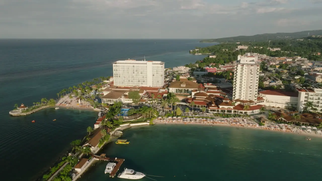 Aerial view of luxury resort in Jamaica