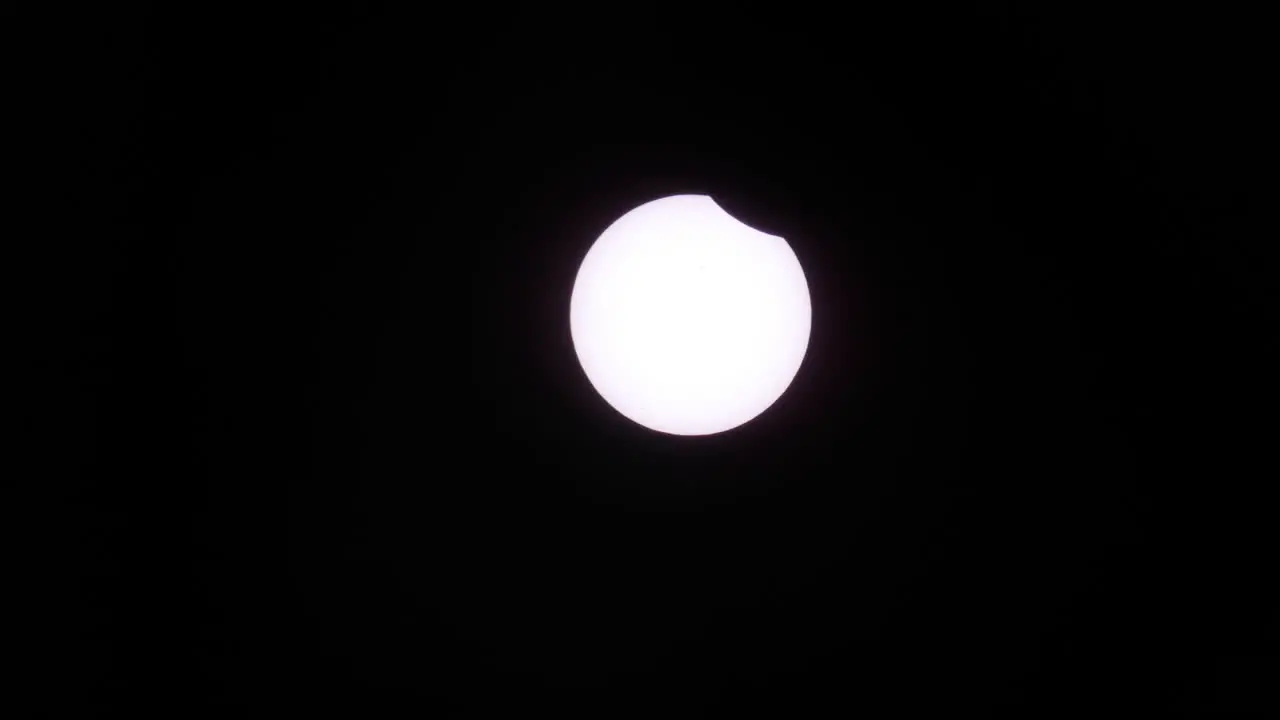 Solar eclipse begins time lapse