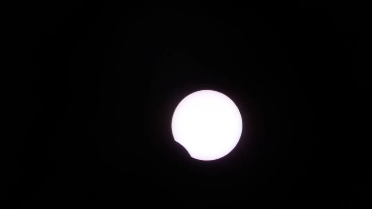 Solar eclipse near ending time lapse