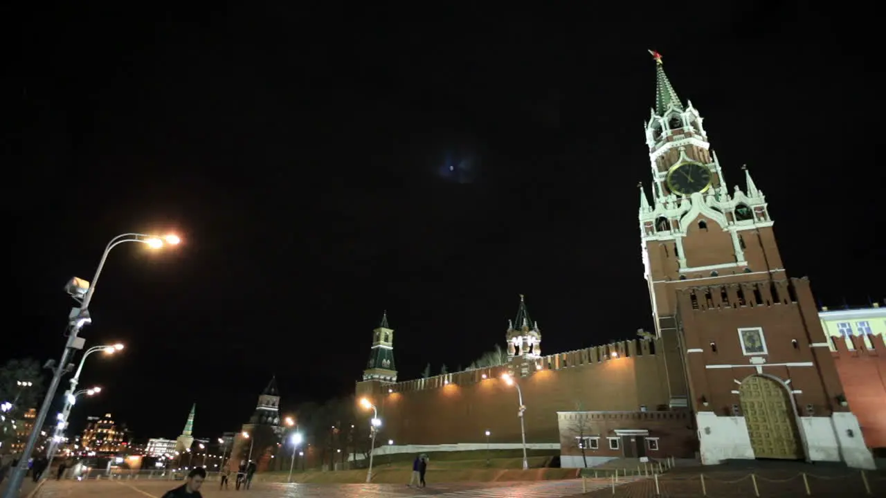 People walking in Red square Moscow