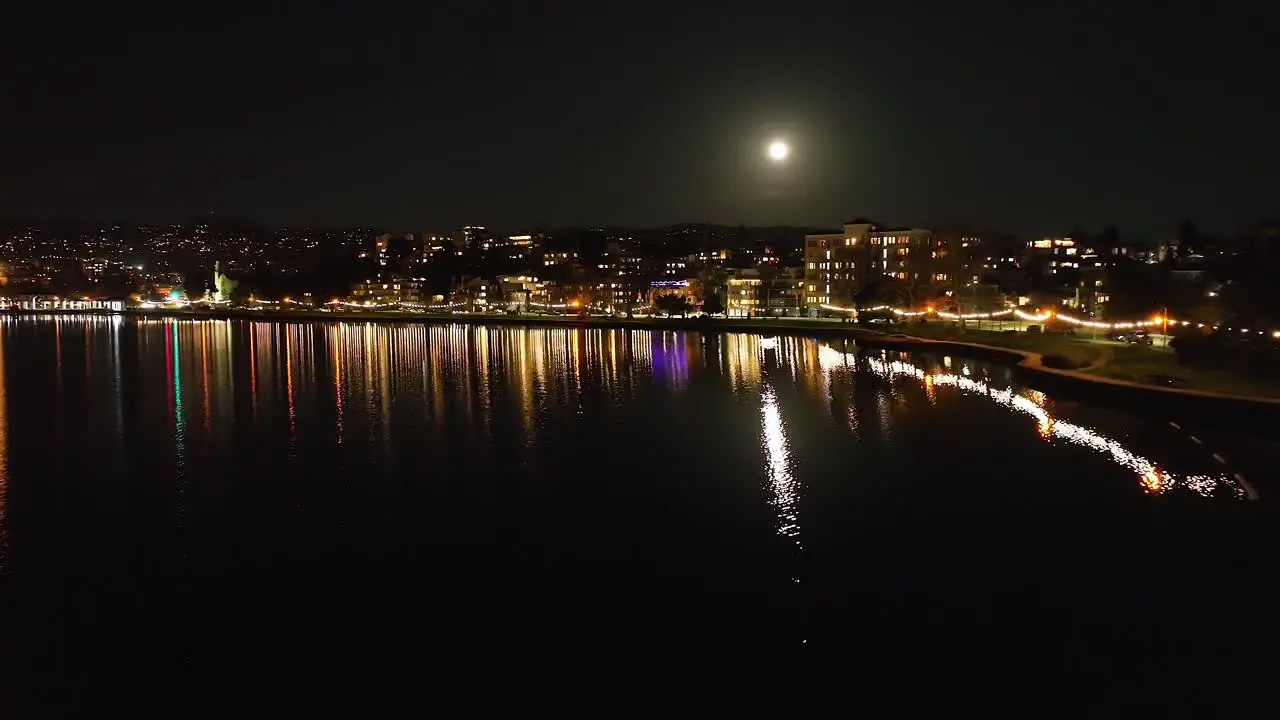 Oakland Lake Merritt Full moon