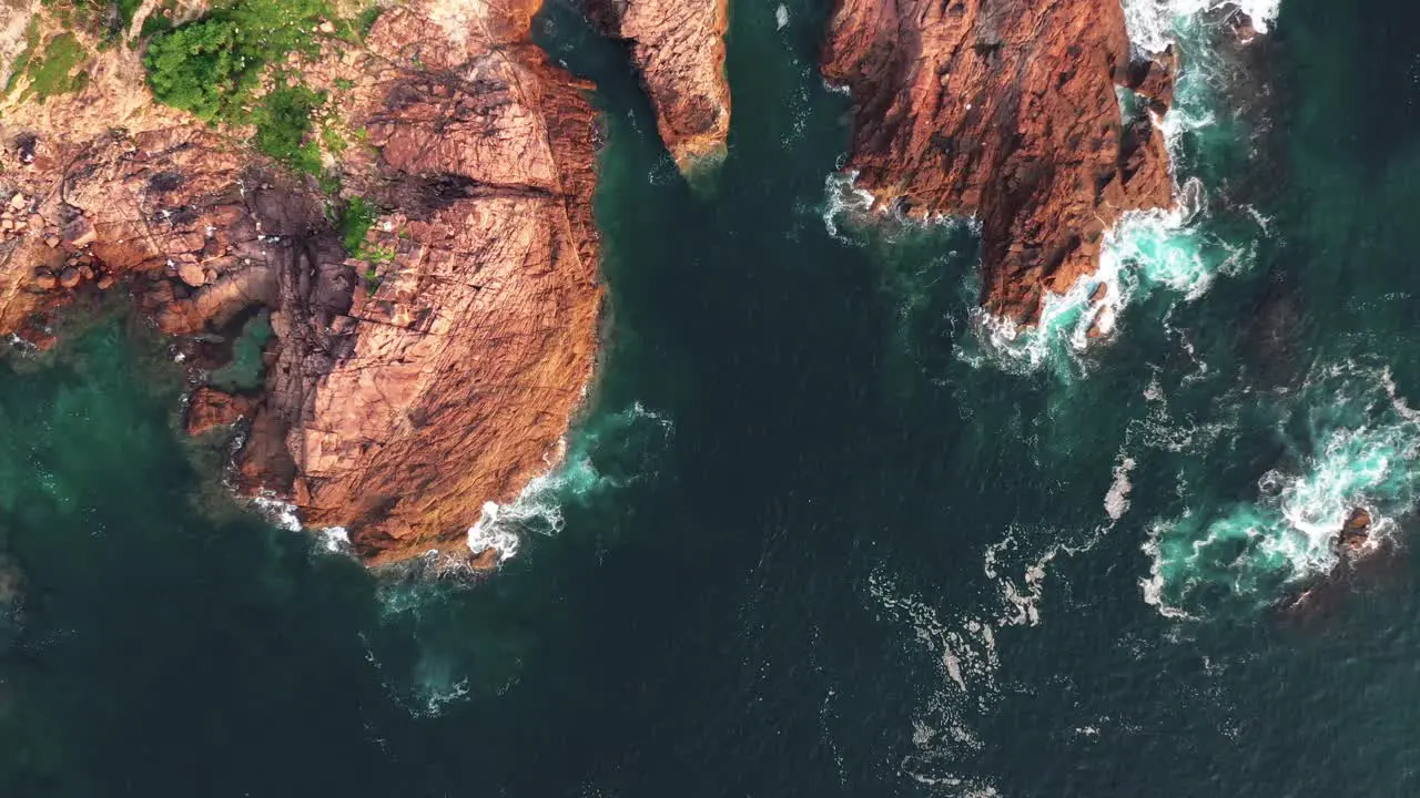 Drone fly over Hong Kong Geographical Park in Sai Kung