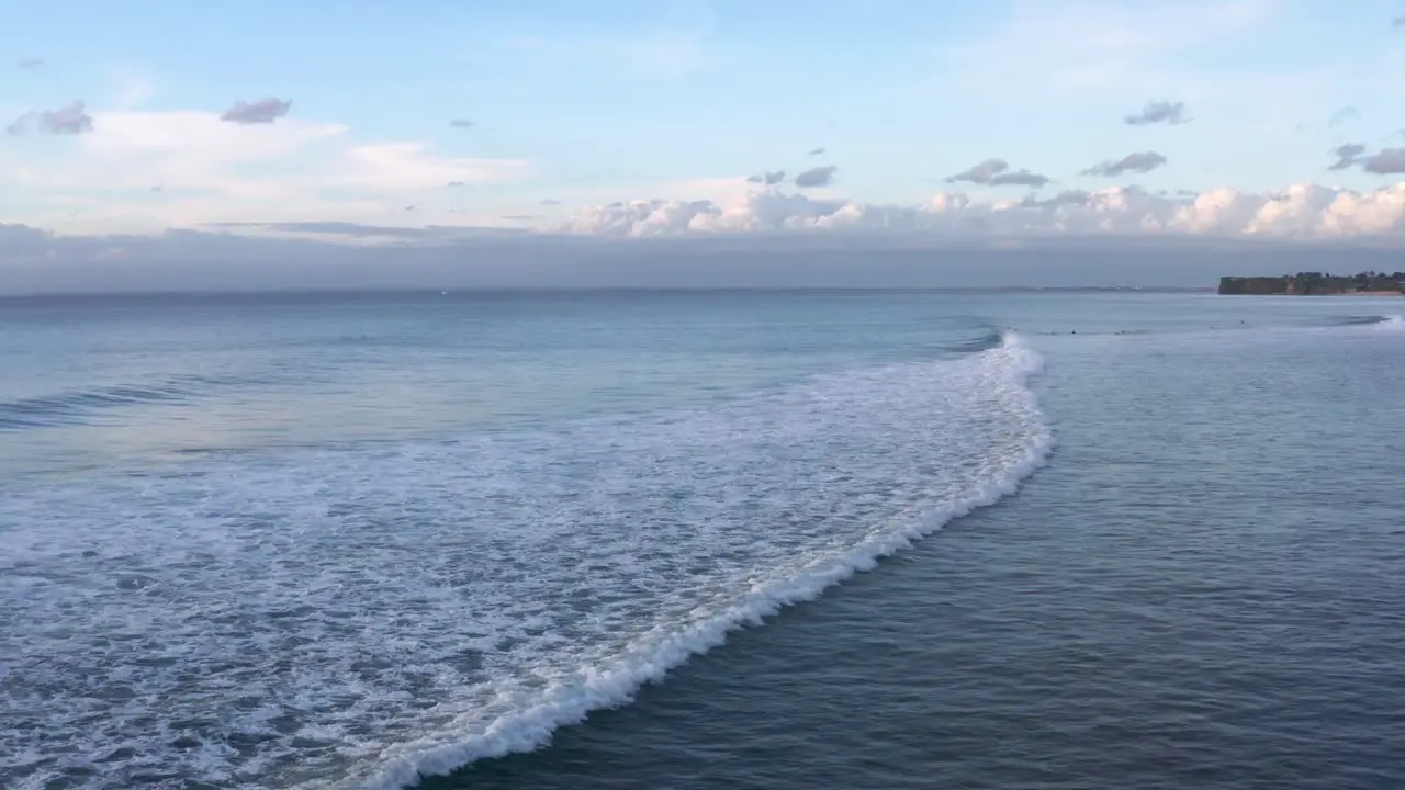 Aerial view of mother nature showing calm sea tide moving towards the shore