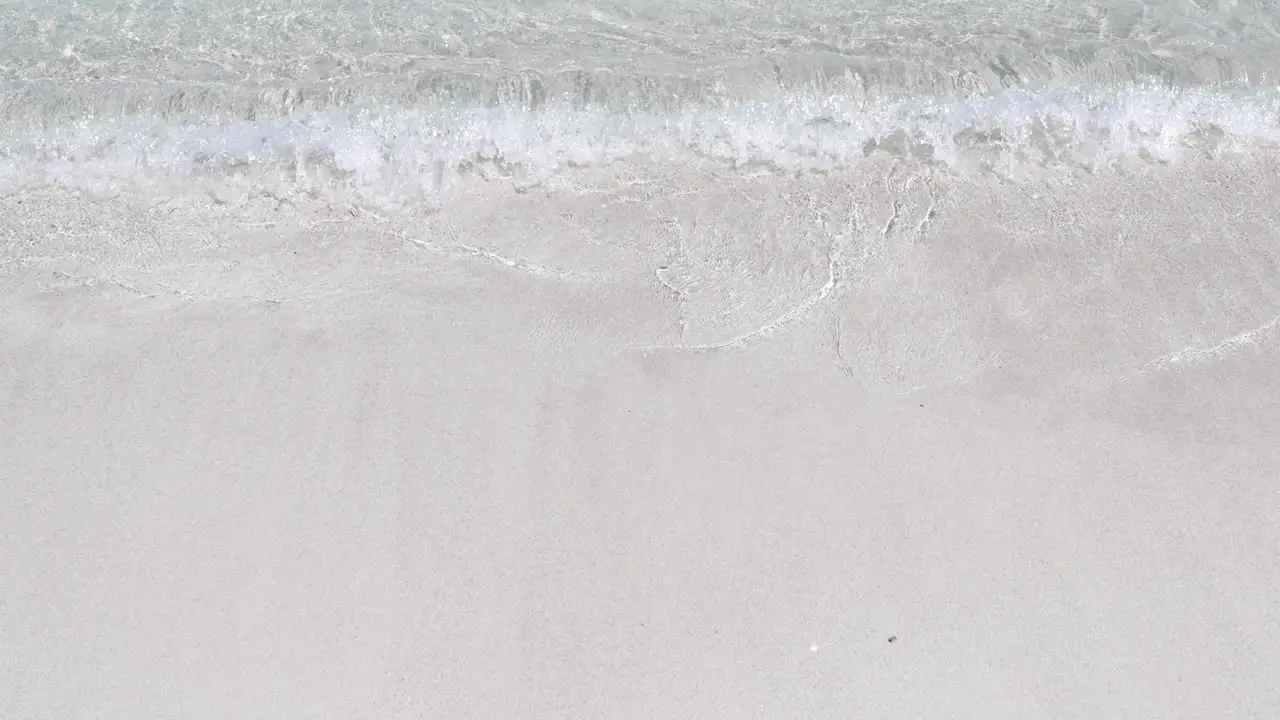 Small Waves Crashing Against Sandy Beach in Cuba in 4K