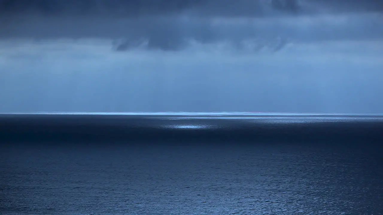 Generic ocean shot along the coast of California at night