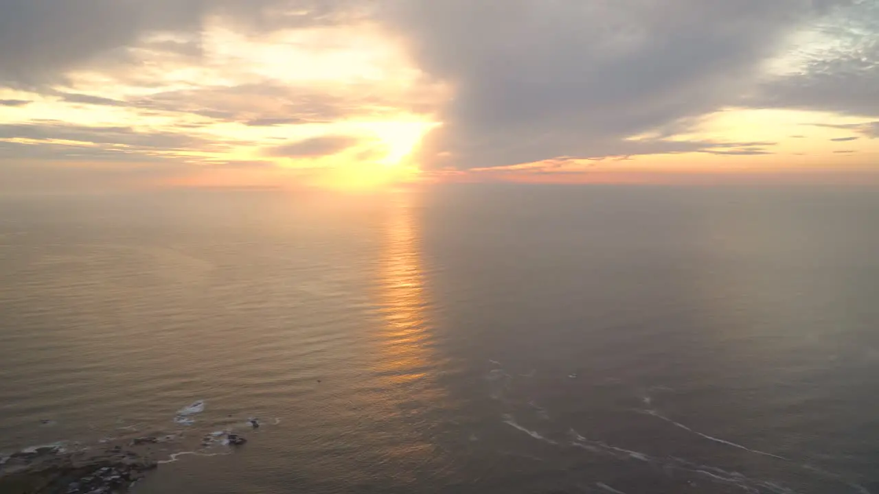 View from Lions Head in Cape Town to Camps Bay and Twelve Apostles during Sunset