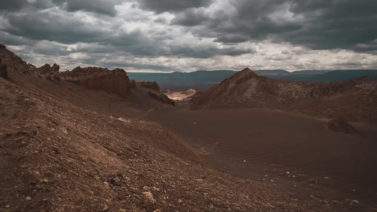 Timelapse of Valle de la Luna in the Atacama Desert Chile during daytime