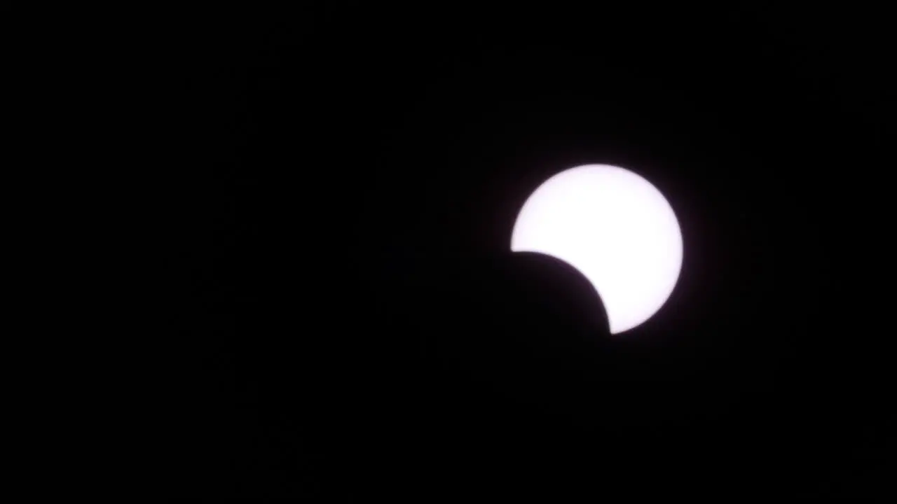 Solar eclipse approaching end time lapse