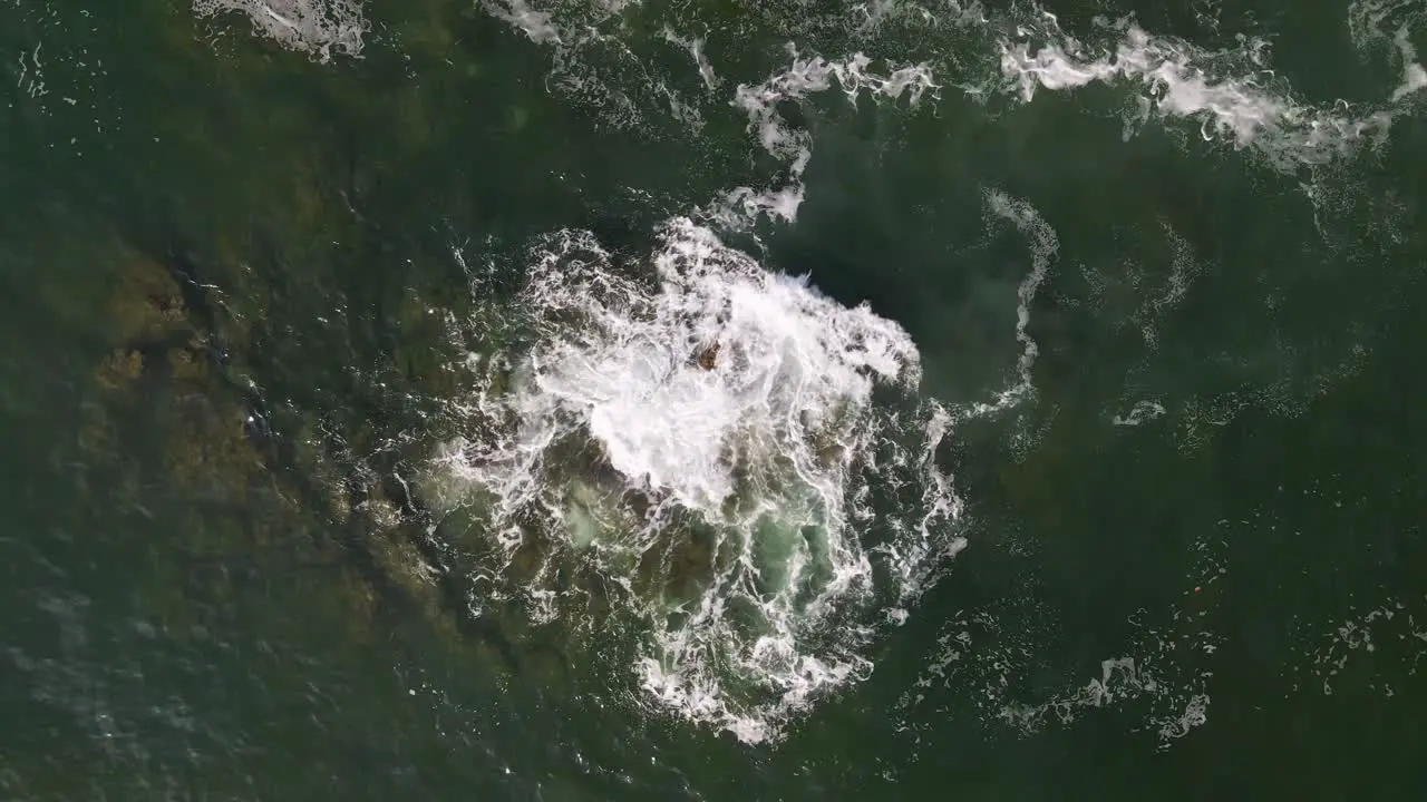 The shallow waters of the south pacific viewed from above