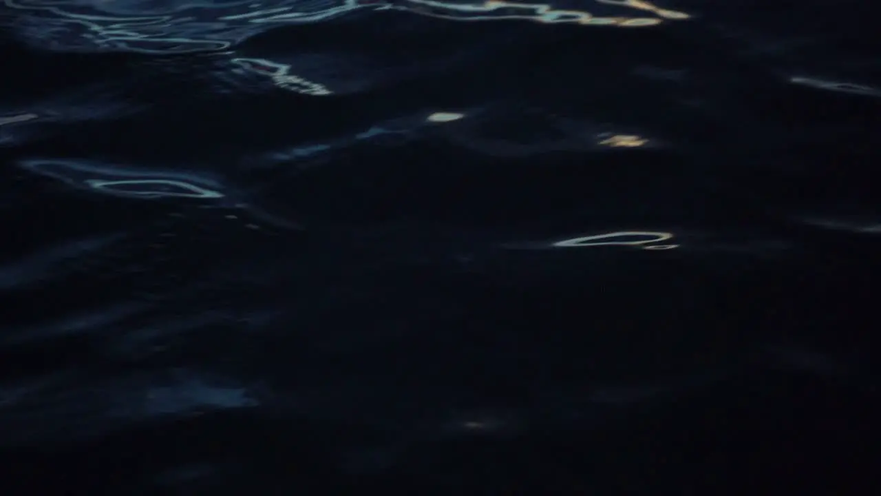 Dark Calm Ocean Waves Closeup Slow Motion