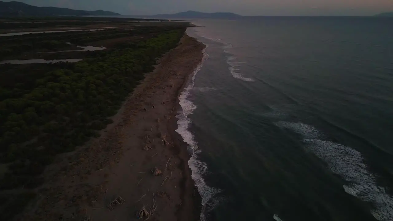 Maremma National Park sunset in Tuscany Italy