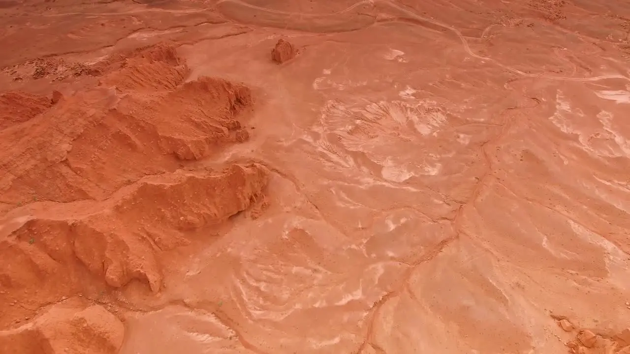 Flight Above Rugged Sand Dune Desert In Mongolia