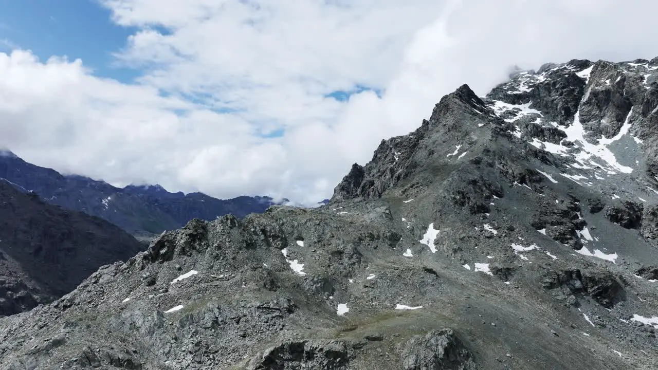 Impressive nature of Fellaria mountain peaks in Valmalenco in summer season Italy