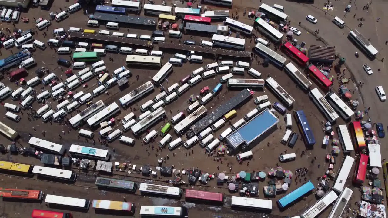 Drone video of a Bus Terminus in Harare Zimbabwe