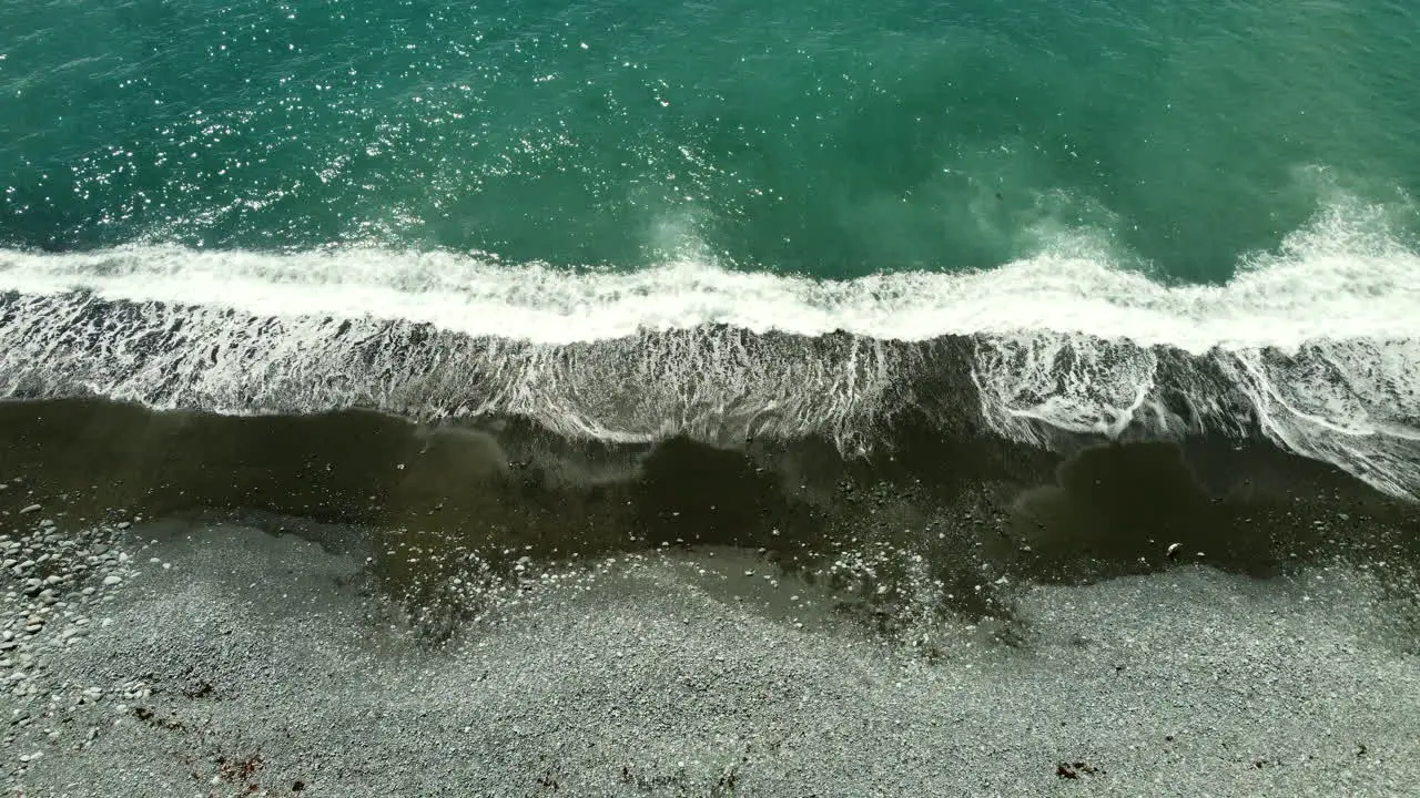 Overhead Shot Of Big Wave Fading On Magical Ampere Beach Dipaculao Aurora Philippines