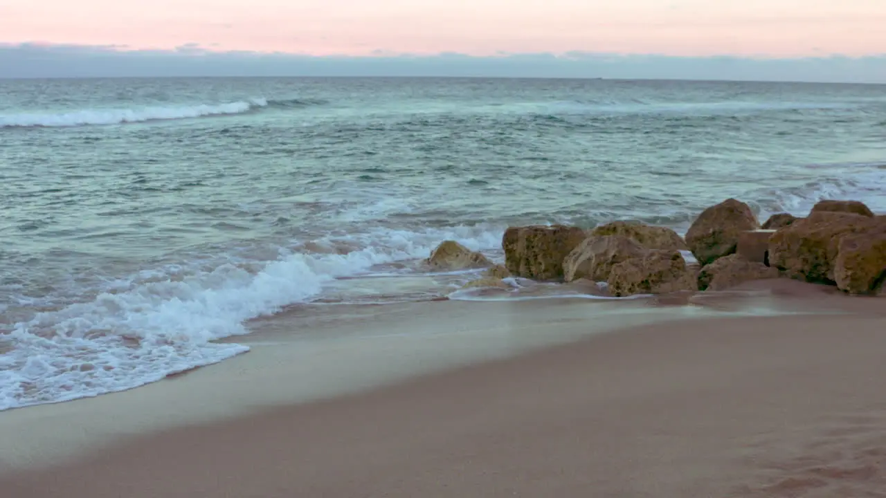 Beautiful slow motion footage of a Florida beach at sunset