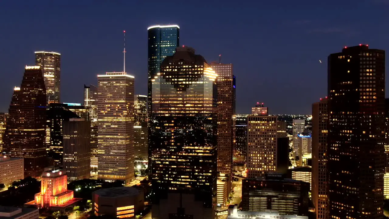 Downtown Houston hyperlaps at sunset